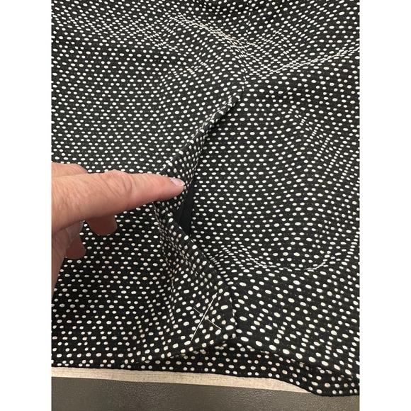 J. Crew Blk/White Textured Dot Print Split Neck Sleeveless Sheath Dress Sz 8 NWT - Picture 12 of 13